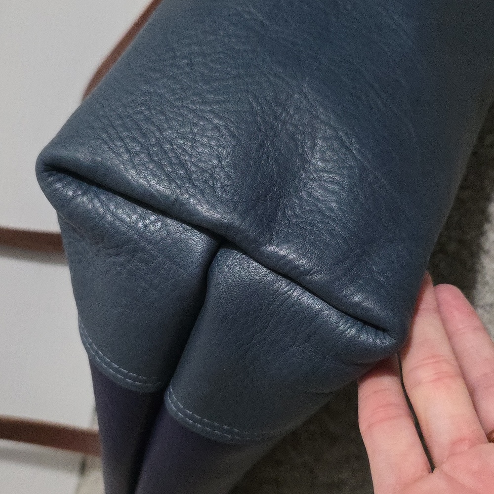KMM & Co Colorblock Panel Tote Shoulder Bag Purple Violet Blue Cypress - Picture 8 of 11